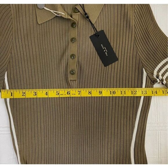 Rag & Bone Peyton Polo, Deep Olive size medium new with tag - Picture 6 of 9